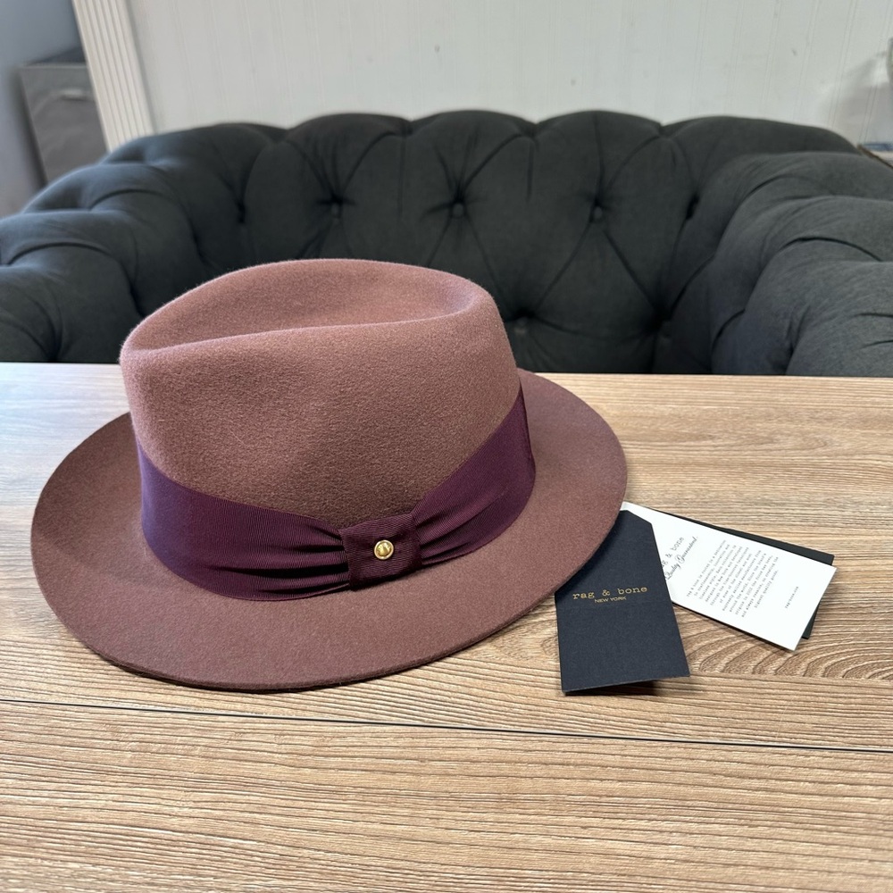 NWT Rag & Bone Trilby Drape Band Hat - Picture 6 of 14